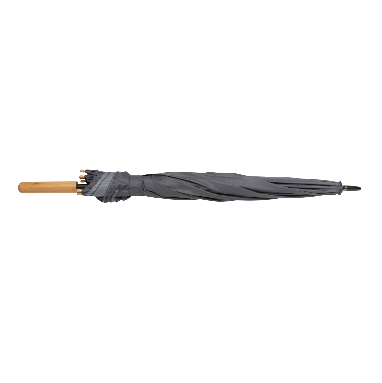Автоматический зонт-трость с бамбуковой рукояткой Impact из RPET AWARE, d103 см