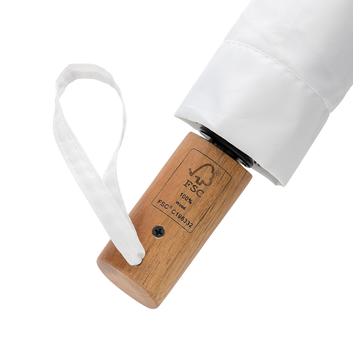 Зонт с автоматическим открыванием Kaycey из rPET и древесины акации AWARE, d54 см