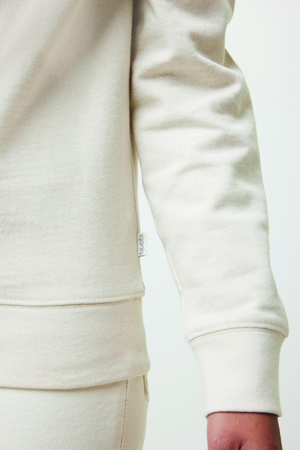 Свитшот Iqoniq Denali из переработанного неокрашенного хлопка, унисекс, 340 г/м