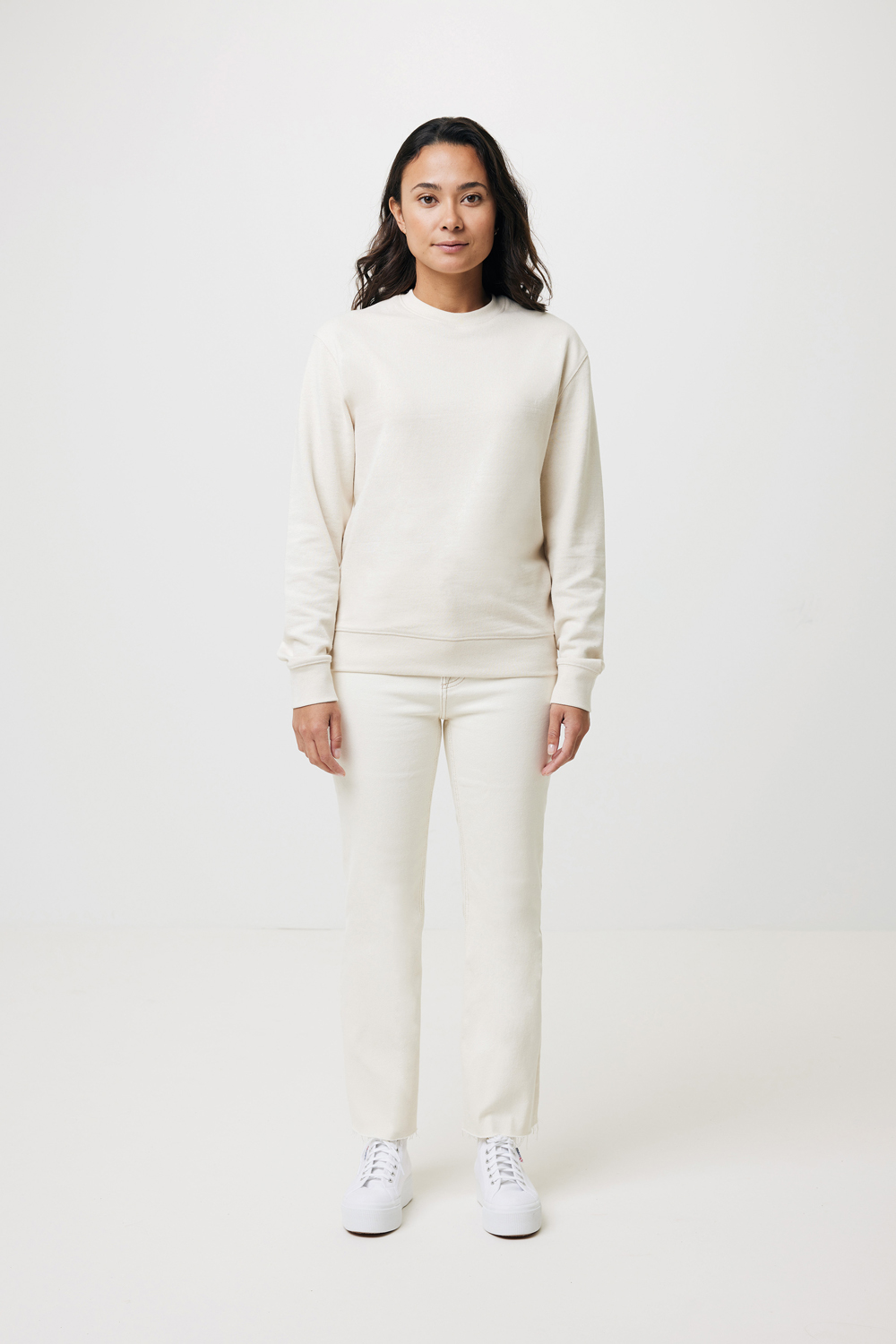 Свитшот Iqoniq Denali из переработанного неокрашенного хлопка, унисекс, 340 г/м