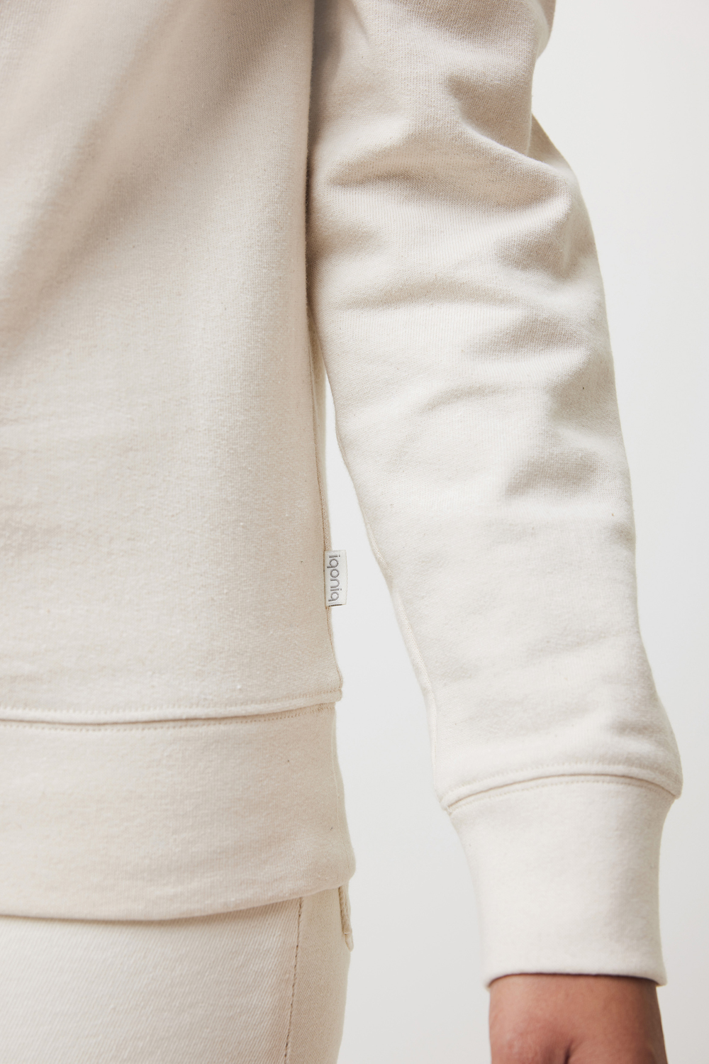 Свитшот Iqoniq Denali из переработанного неокрашенного хлопка, унисекс, 340 г/м