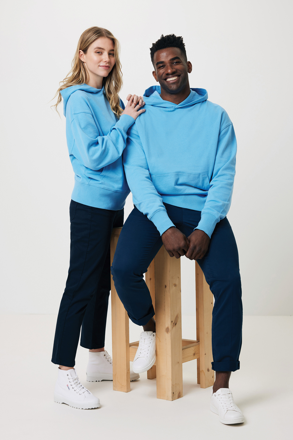 Худи Iqoniq Yoho из переработанного хлопка, свободный крой, унисекс, 340 г/м