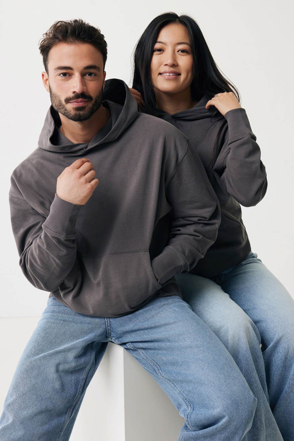 Худи Iqoniq Yoho из переработанного хлопка, свободный крой, унисекс, 340 г/м