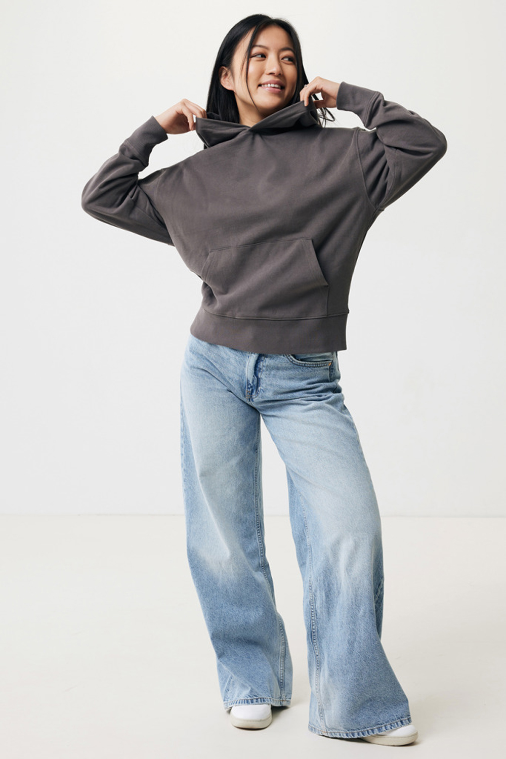 Худи Iqoniq Yoho из переработанного хлопка, свободный крой, унисекс, 340 г/м