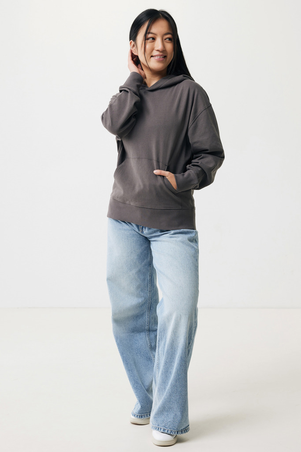 Худи Iqoniq Yoho из переработанного хлопка, свободный крой, унисекс, 340 г/м