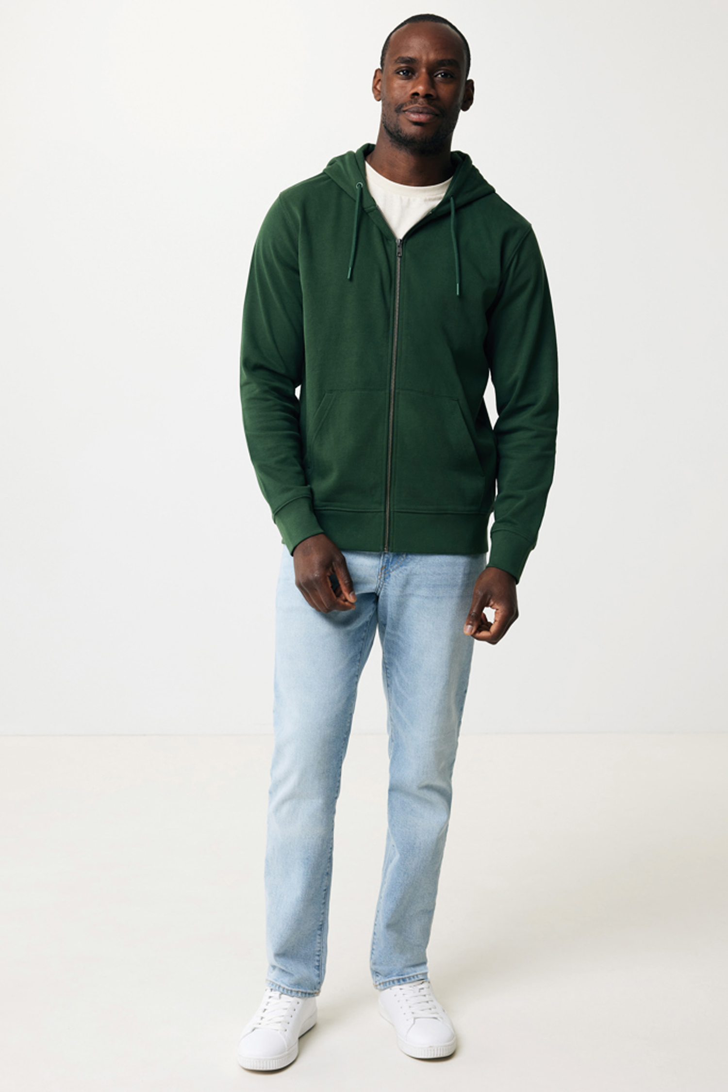 Худи на молнии Iqoniq Abisko из переработанного хлопка, унисекс, 340 г/м