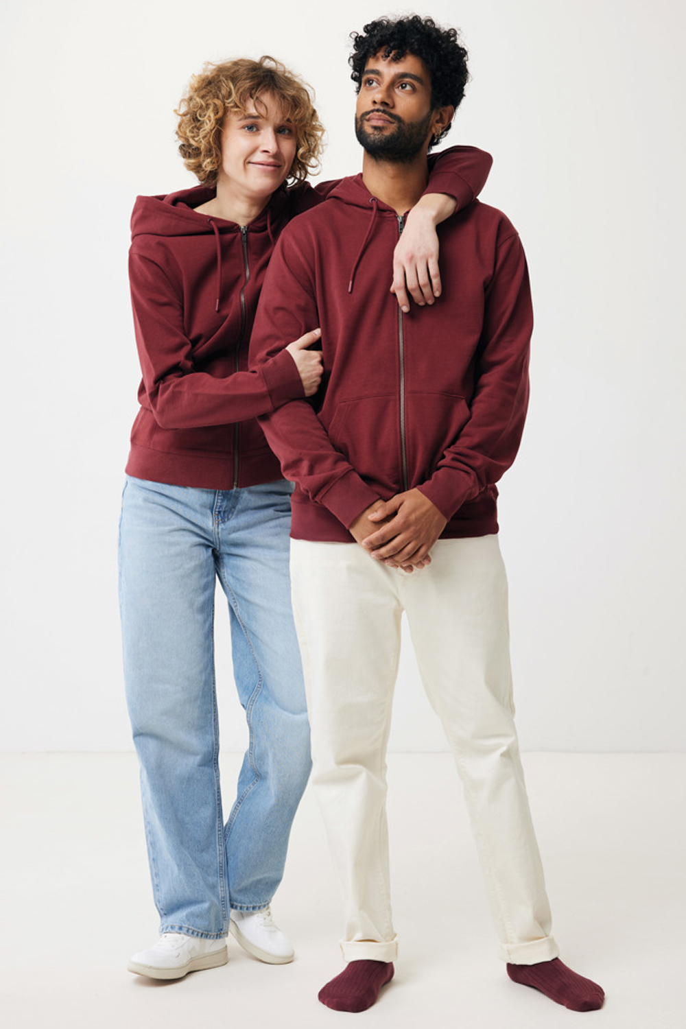 Худи на молнии Iqoniq Abisko из переработанного хлопка, унисекс, 340 г/м