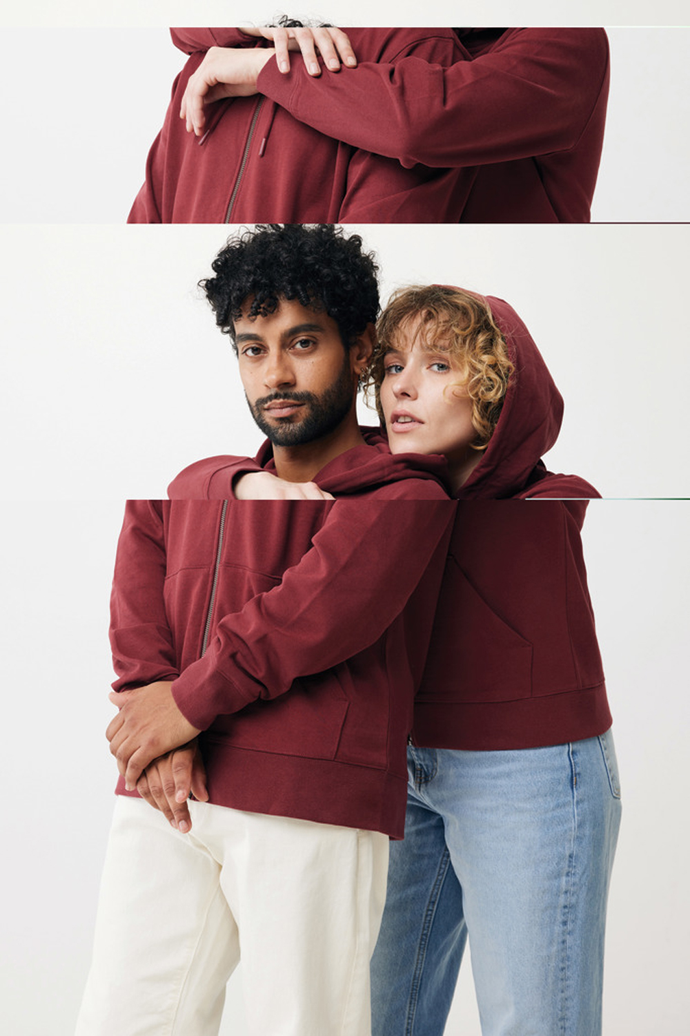 Худи на молнии Iqoniq Abisko из переработанного хлопка, унисекс, 340 г/м