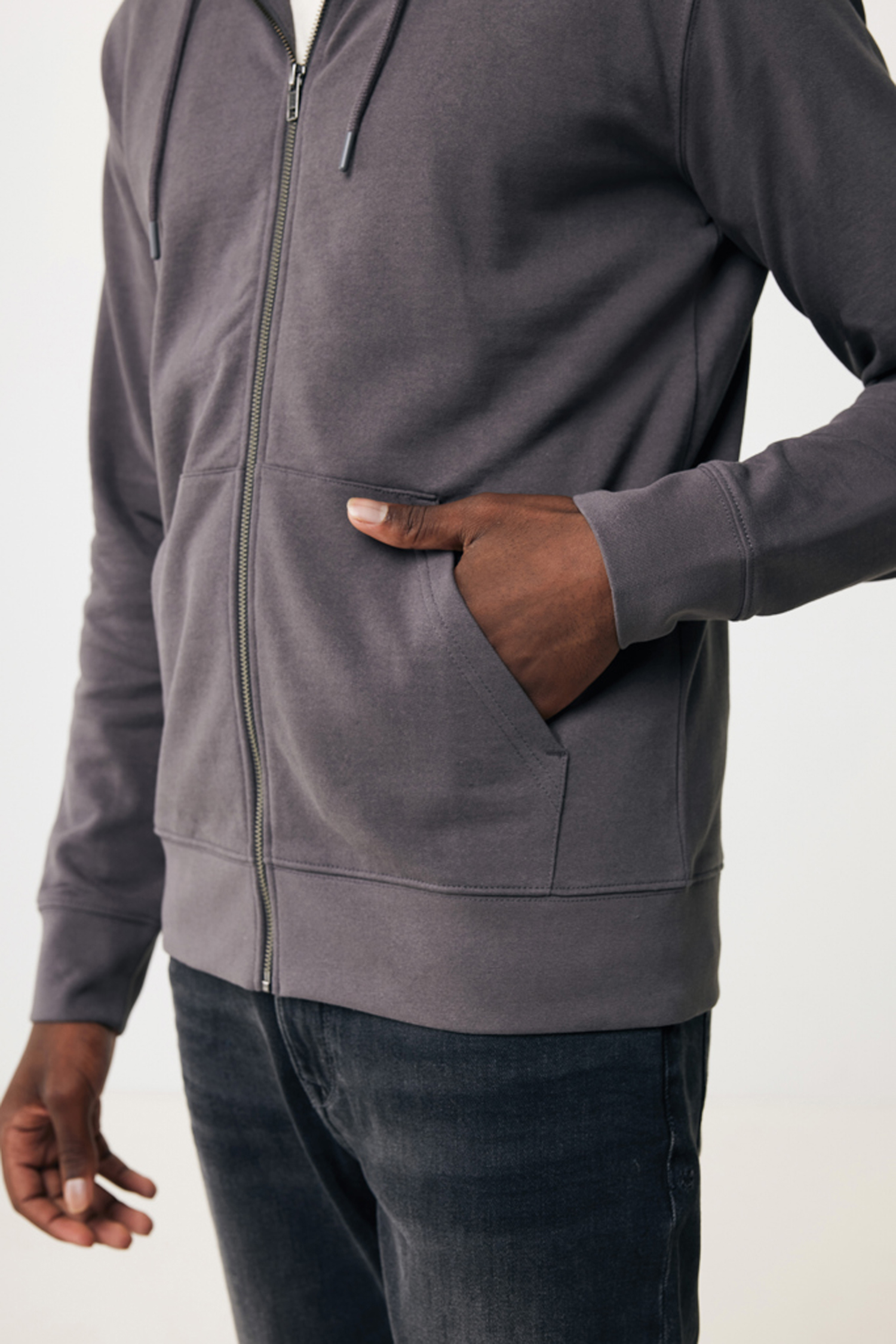 Худи на молнии Iqoniq Abisko из переработанного хлопка, унисекс, 340 г/м