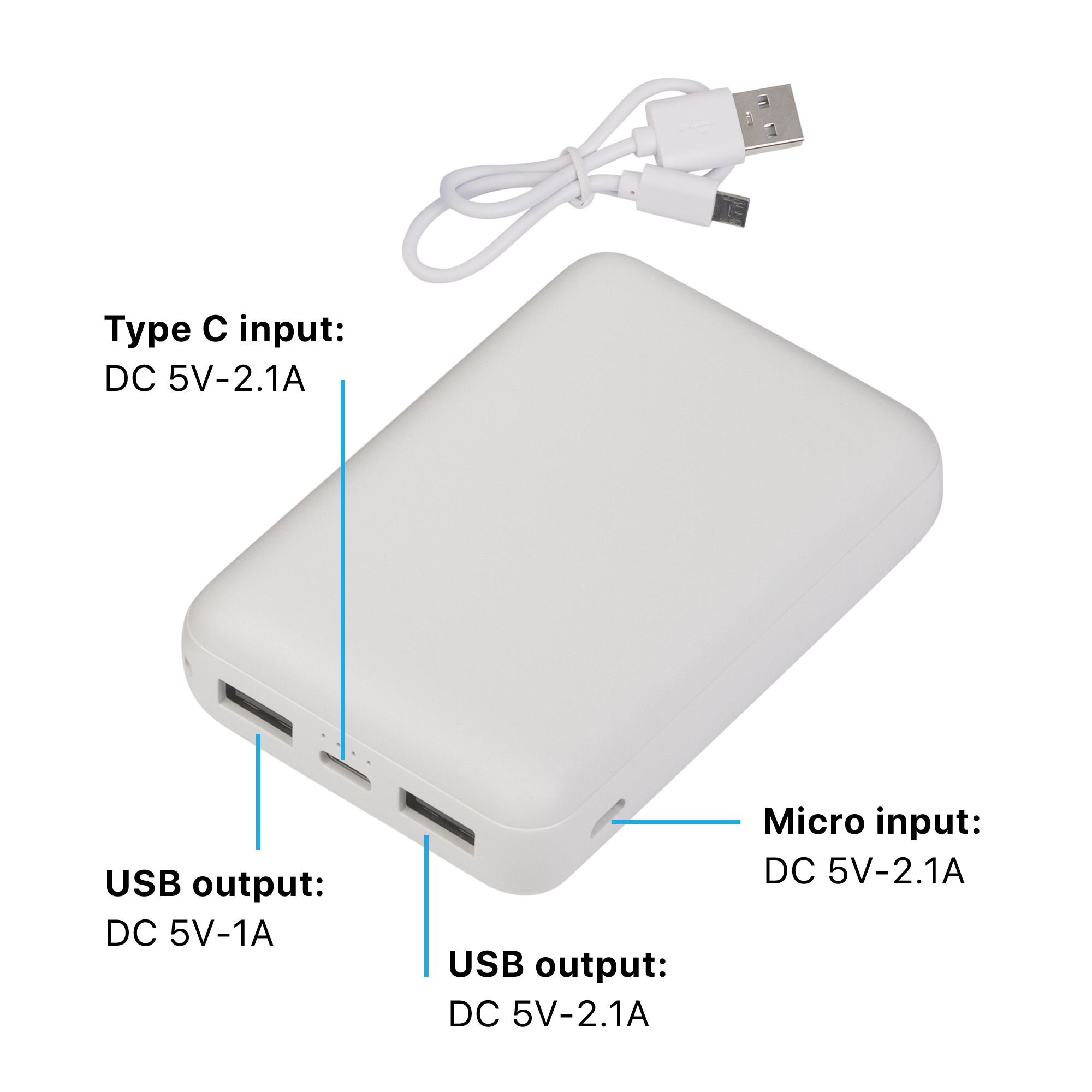 Зарядное устройство "Compact+", 10000 mAh