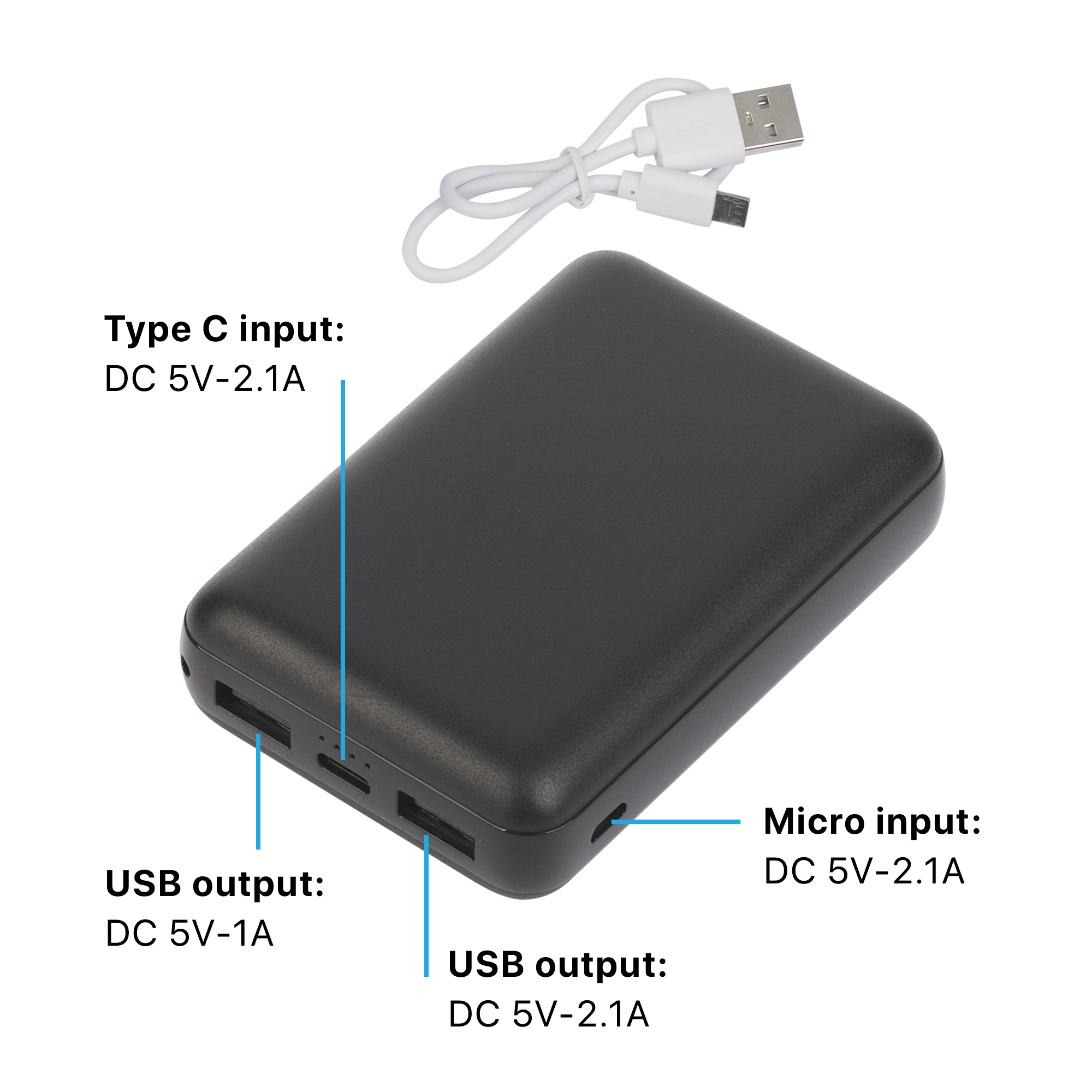 Зарядное устройство "Compact+", 10000 mAh