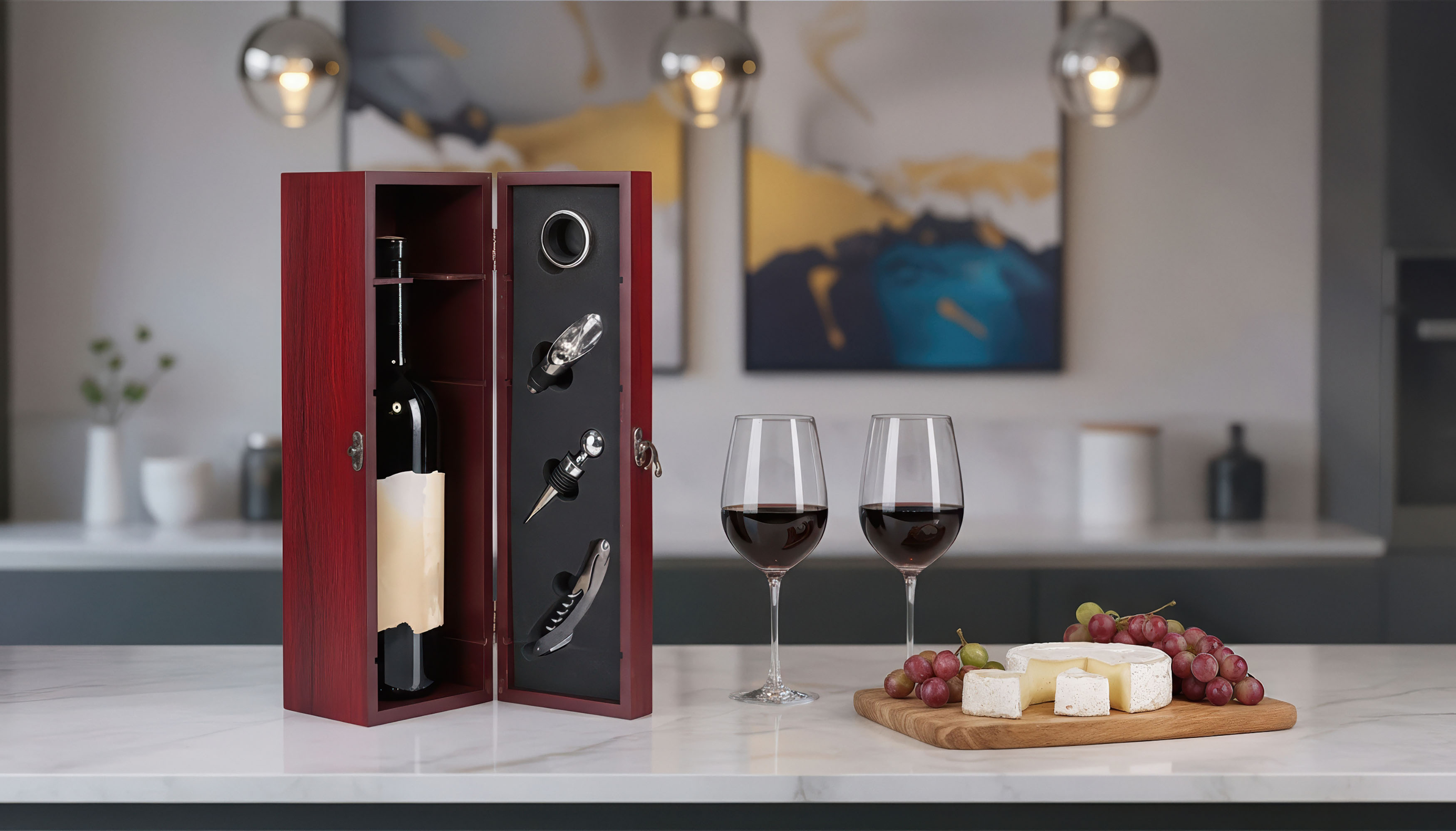 Набор винный "Салют" в подарочной коробке