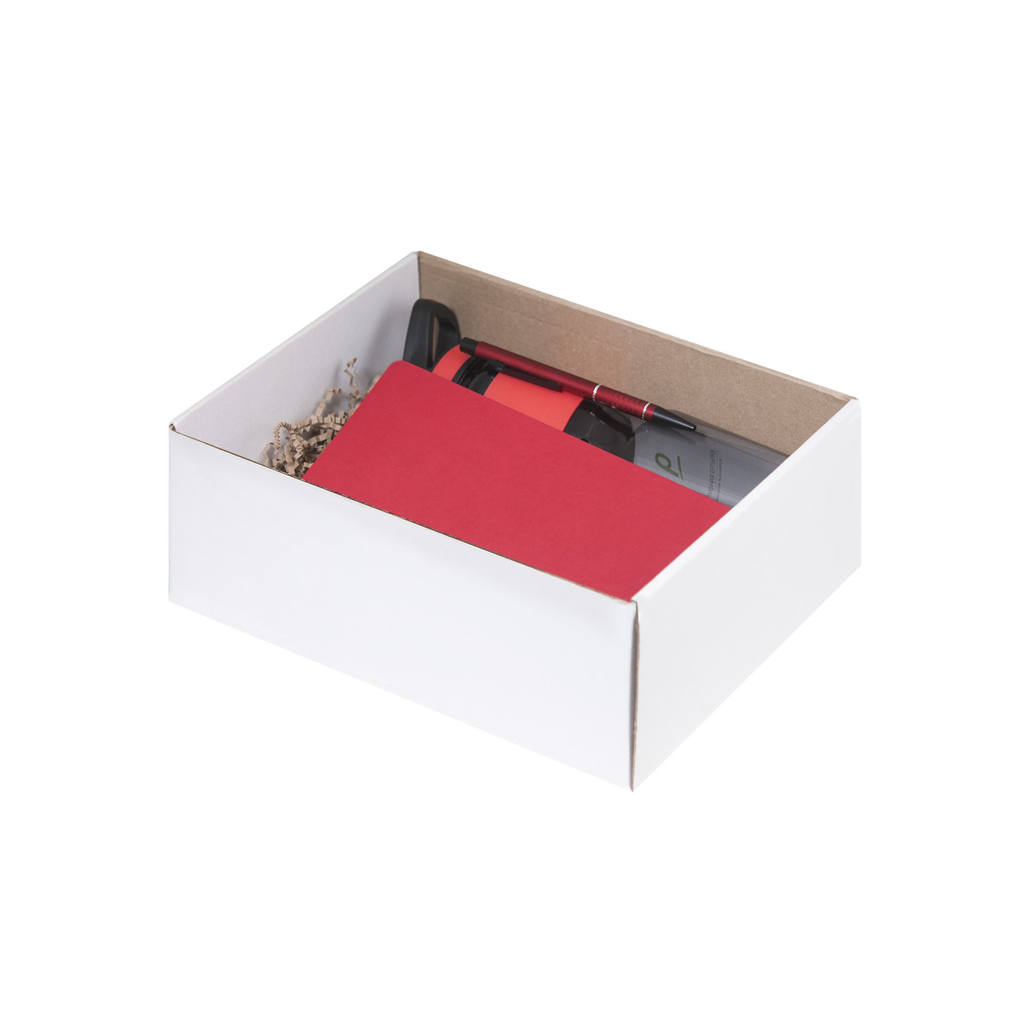 Подарочный набор Portobello красный в малой универсальной подарочной коробке (Спортбутылка, Ежедневник недат А5, Ручка)