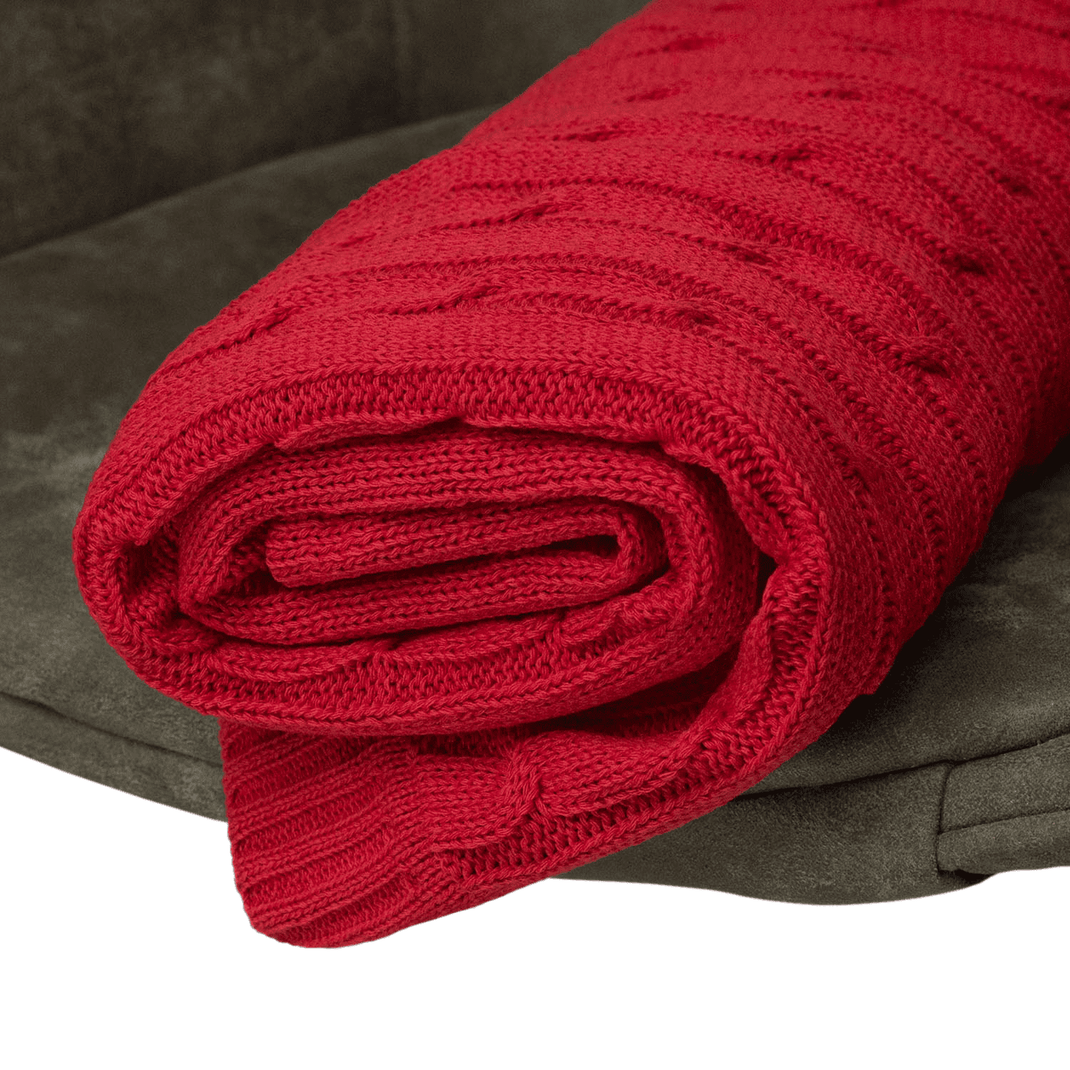 Плед Fado вязаный, красный (без подарочной коробки)