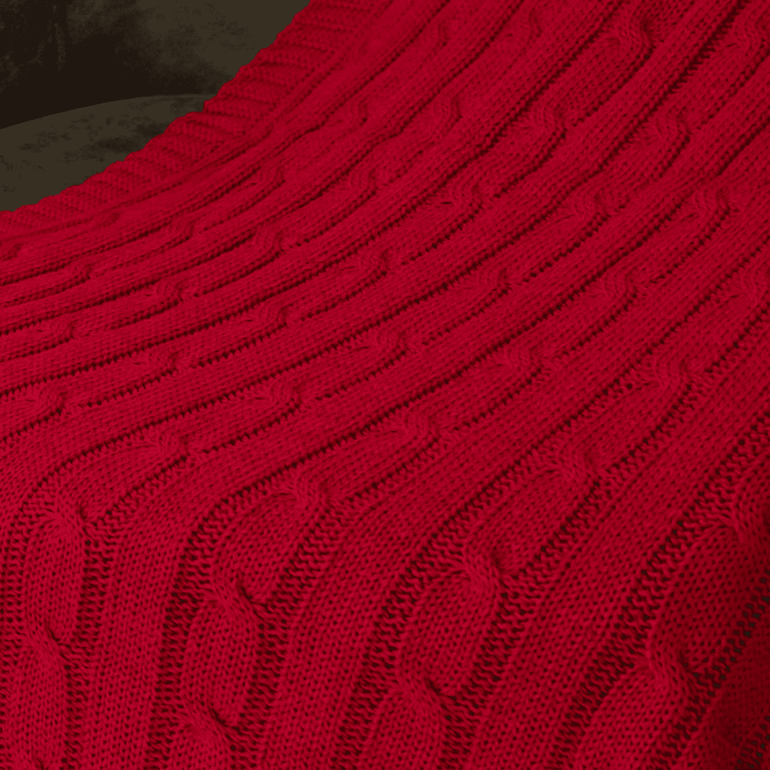 Плед Fado вязаный, красный (без подарочной коробки)