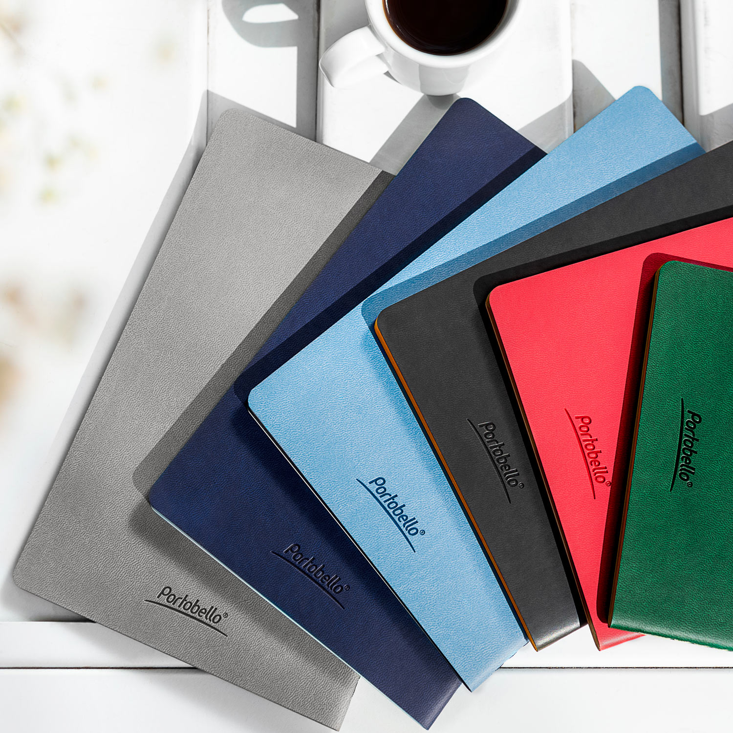 Блокнот Portobello Notebook Trend, Latte new slim, черный/оранжевый