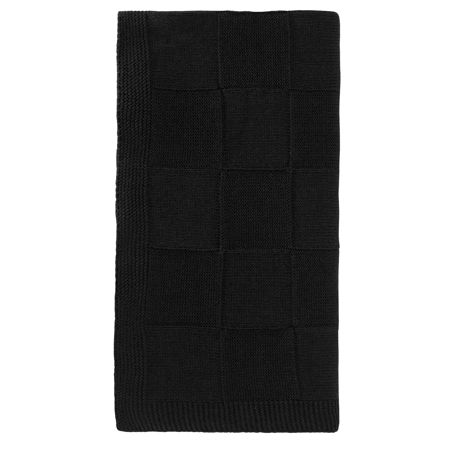 Плед Cella вязаный, черный (без подарочной коробки)