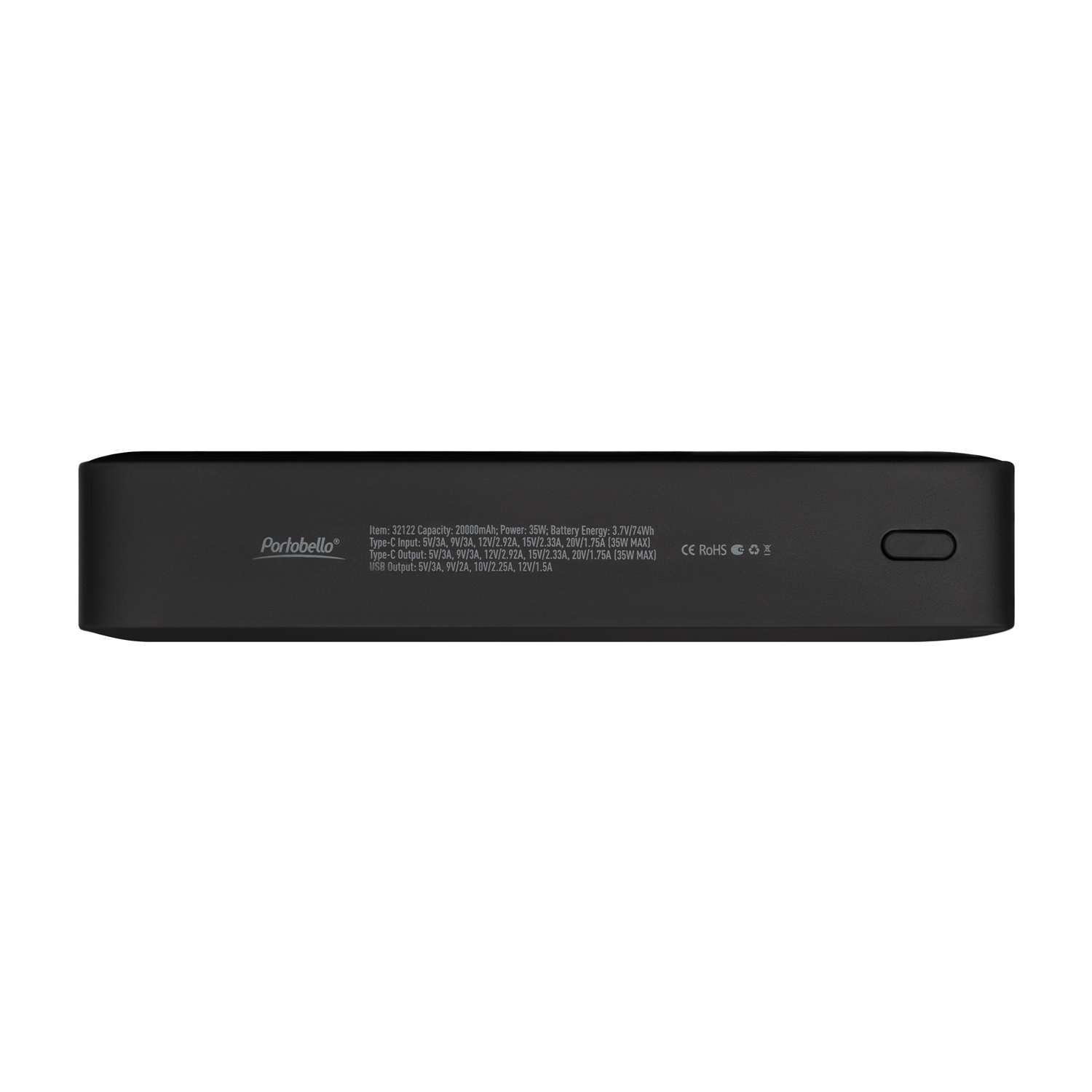 Внешний аккумулятор с подсветкой Ancor PD Plus 20000 mAh, черный