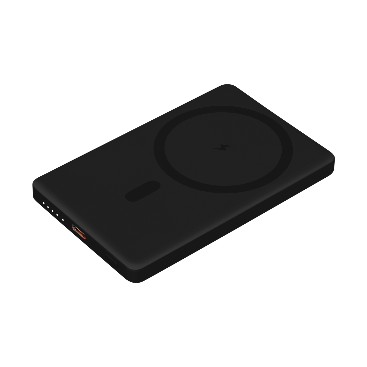 Внешний аккумулятор Atlantis PD 5000mAh с функцией беспроводной зарядки 15W, черный