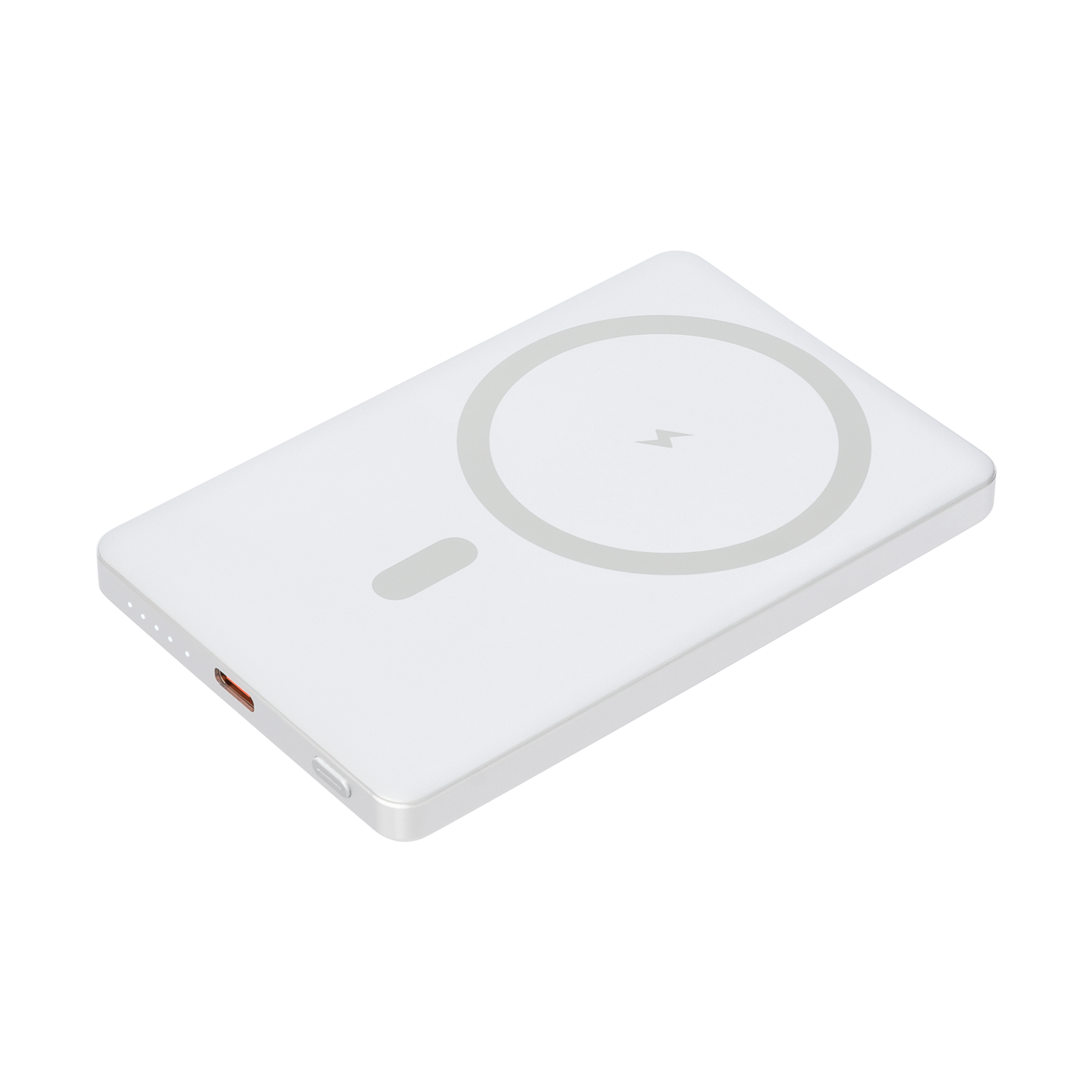 Внешний аккумулятор Atlantis PD 5000mAh с функцией беспроводной зарядки 15W, серебряный