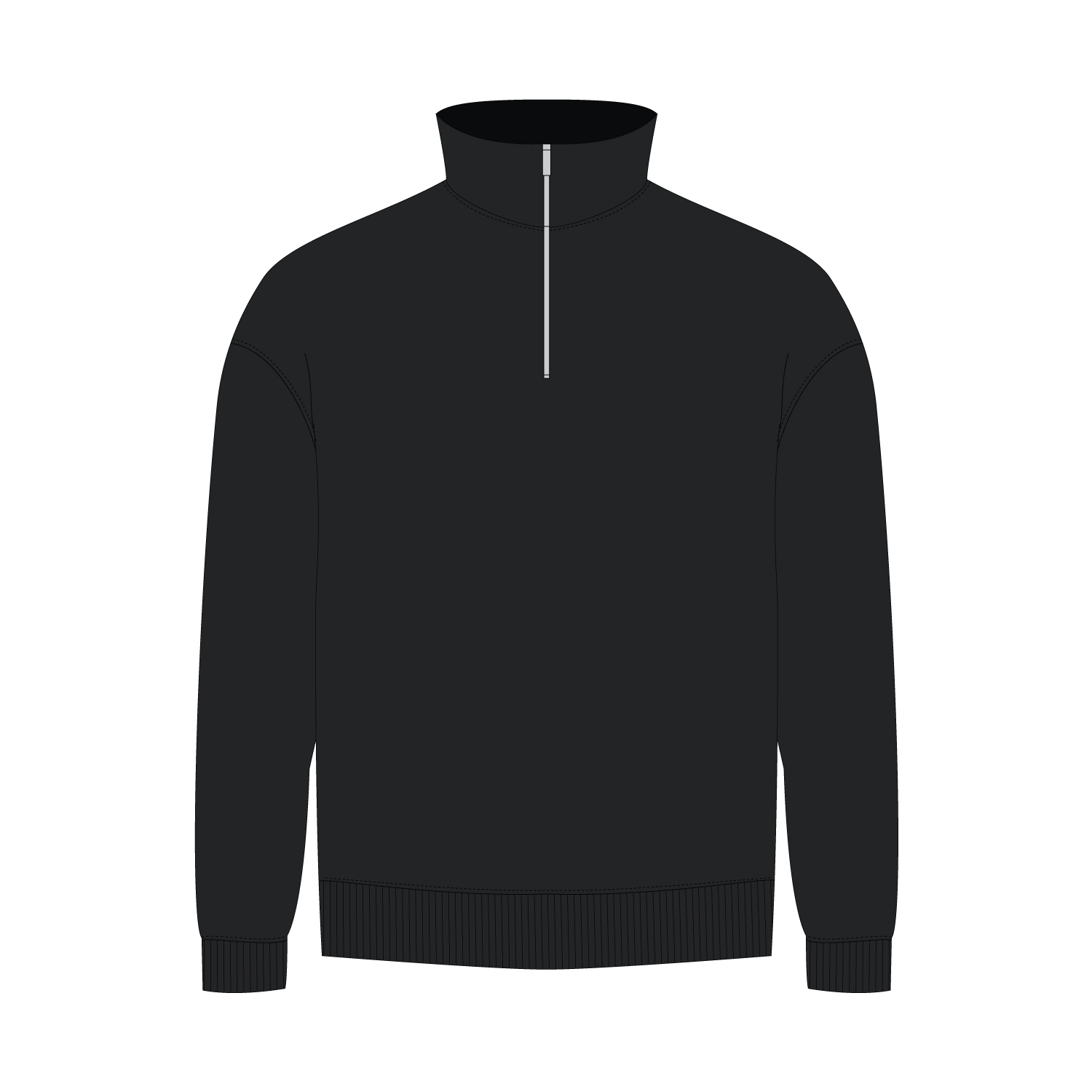 Толстовка на молнии унисекс FLOW, темно-синяя, размер 3XL/4XL