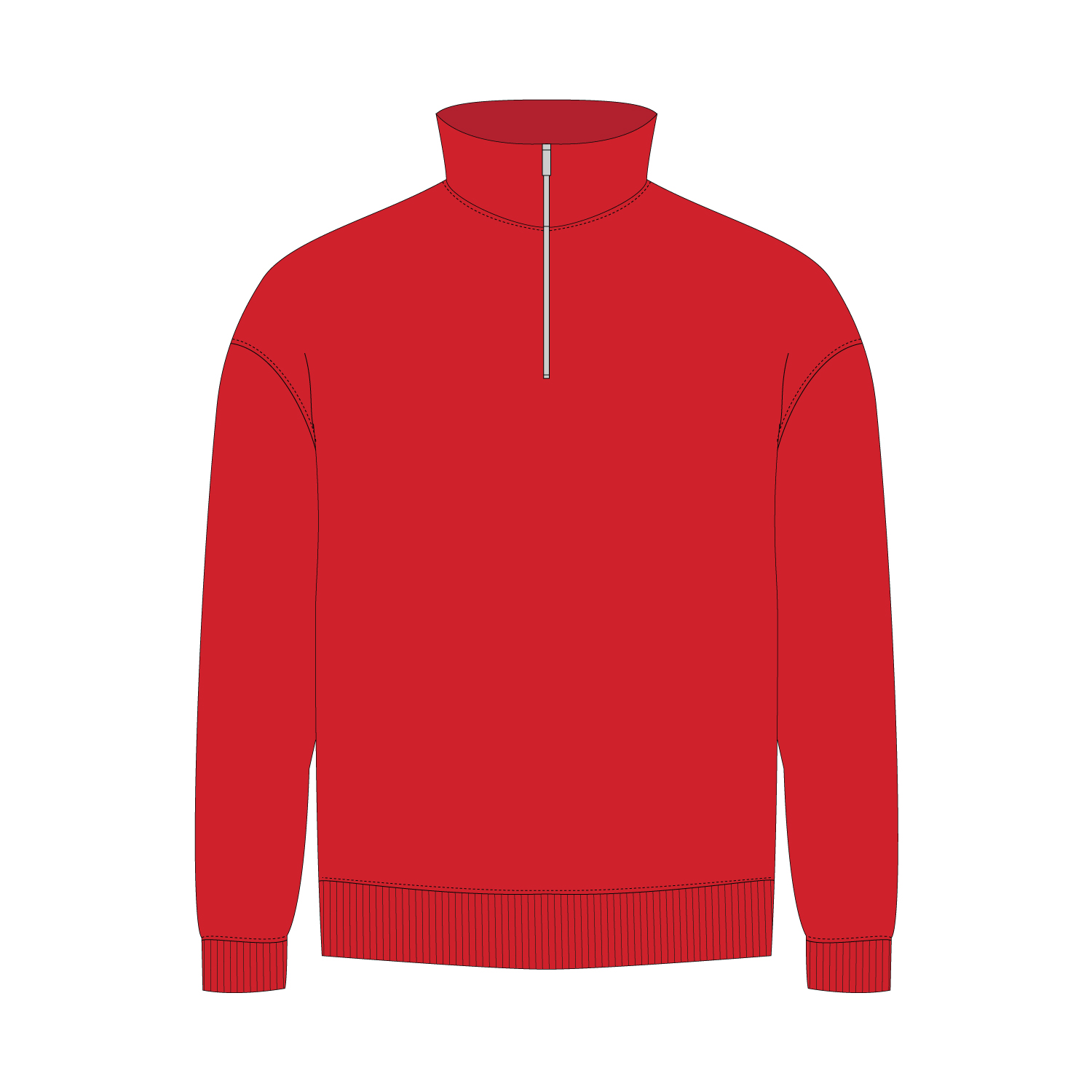 Толстовка на молнии унисекс FLOW, красная