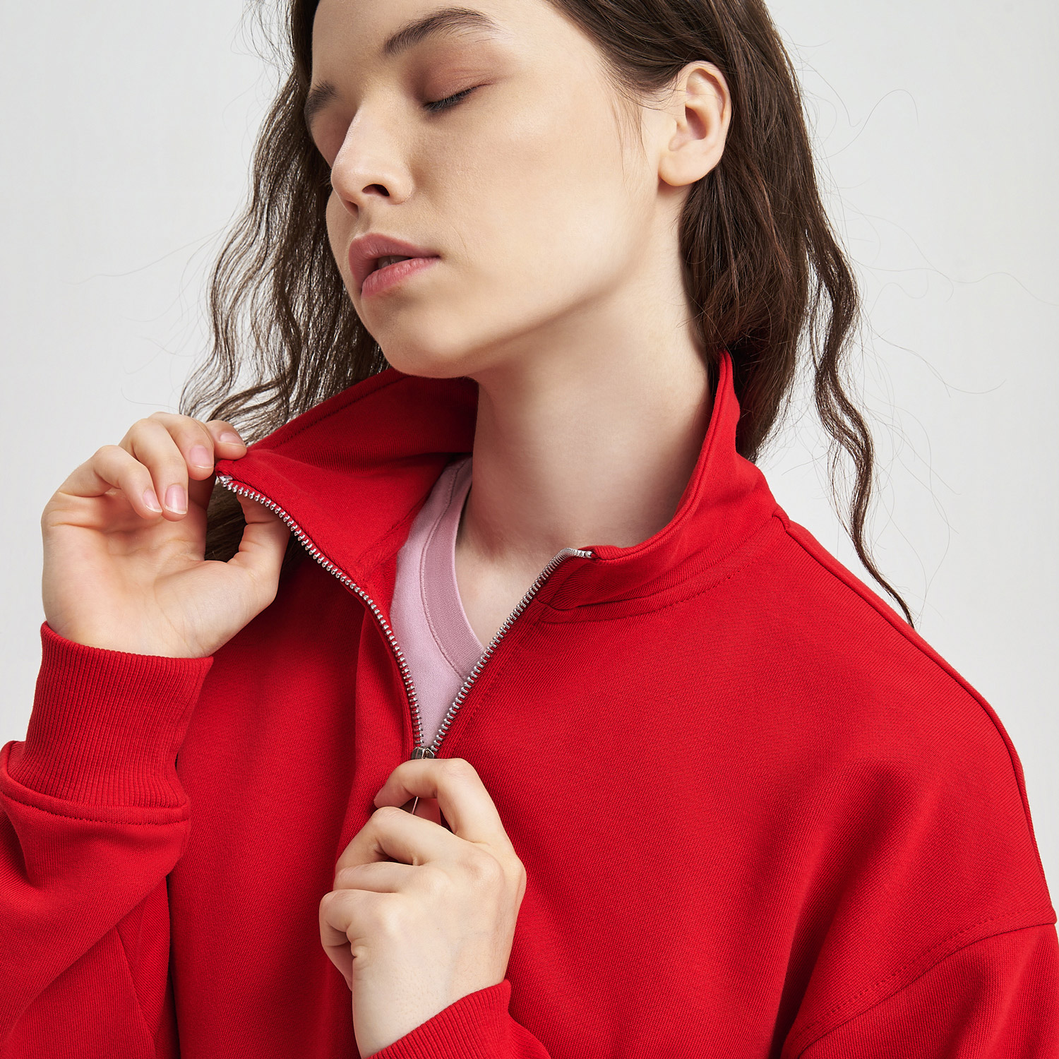 Толстовка на молнии унисекс FLOW, красная, размер 3XL/4XL