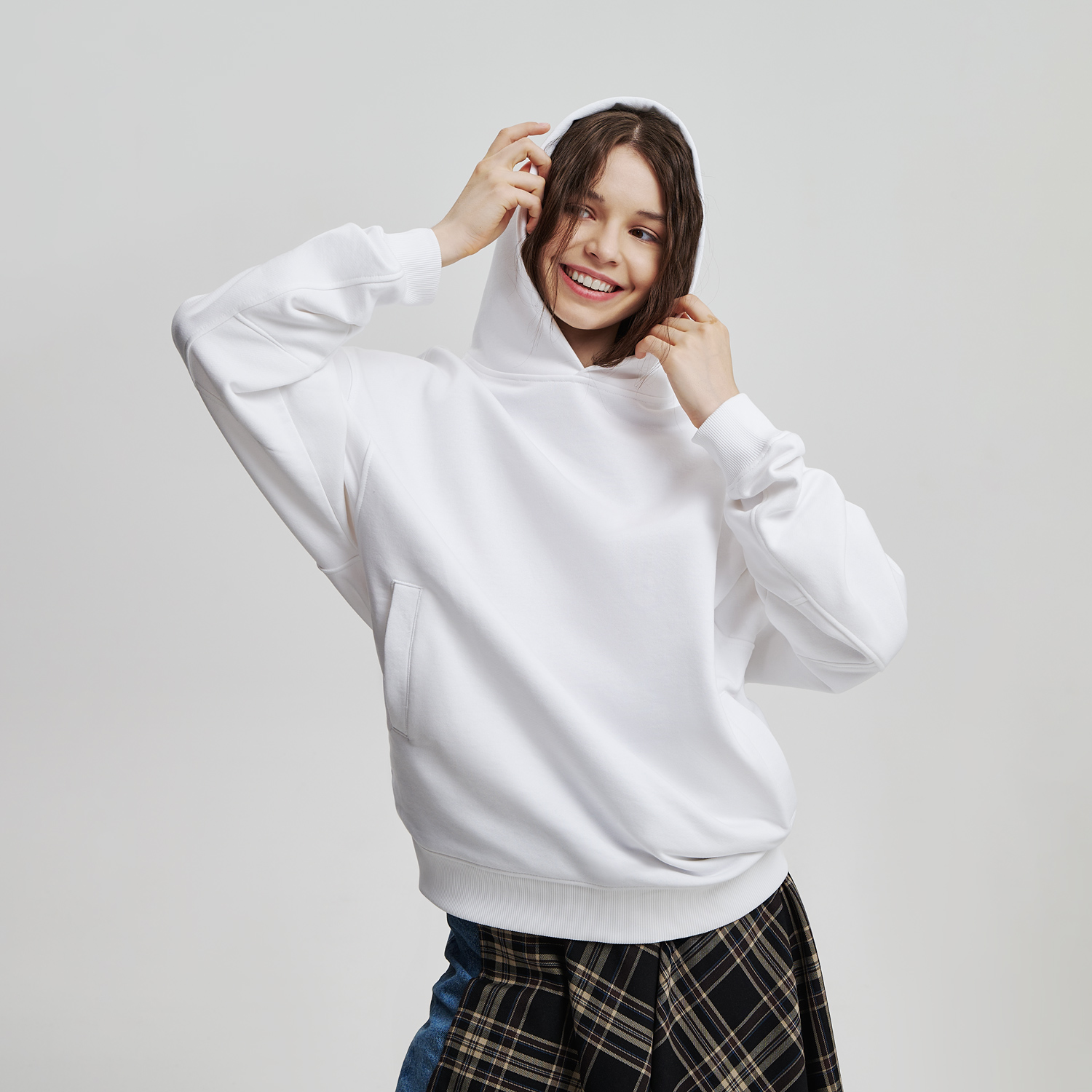 Худи оверсайз унисекс FUSION, белый, размер 3XL/4XL