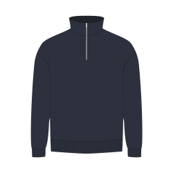 Толстовка на молнии унисекс FLOW, темно-синяя, размер 3XL/4XL