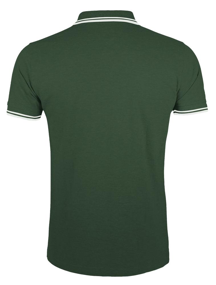 Рубашка поло мужская Pasadena Men 200 с контрастной отделкой зеленая с белым, размер S