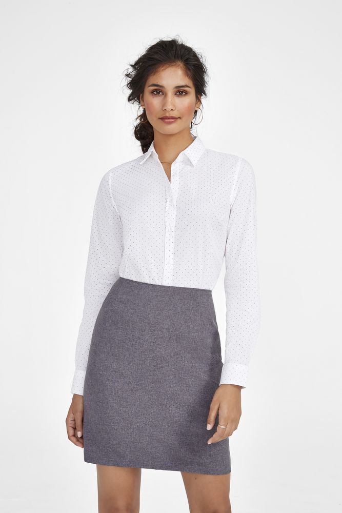Рубашка женская Becker Women, темно-серая с белым, размер XL