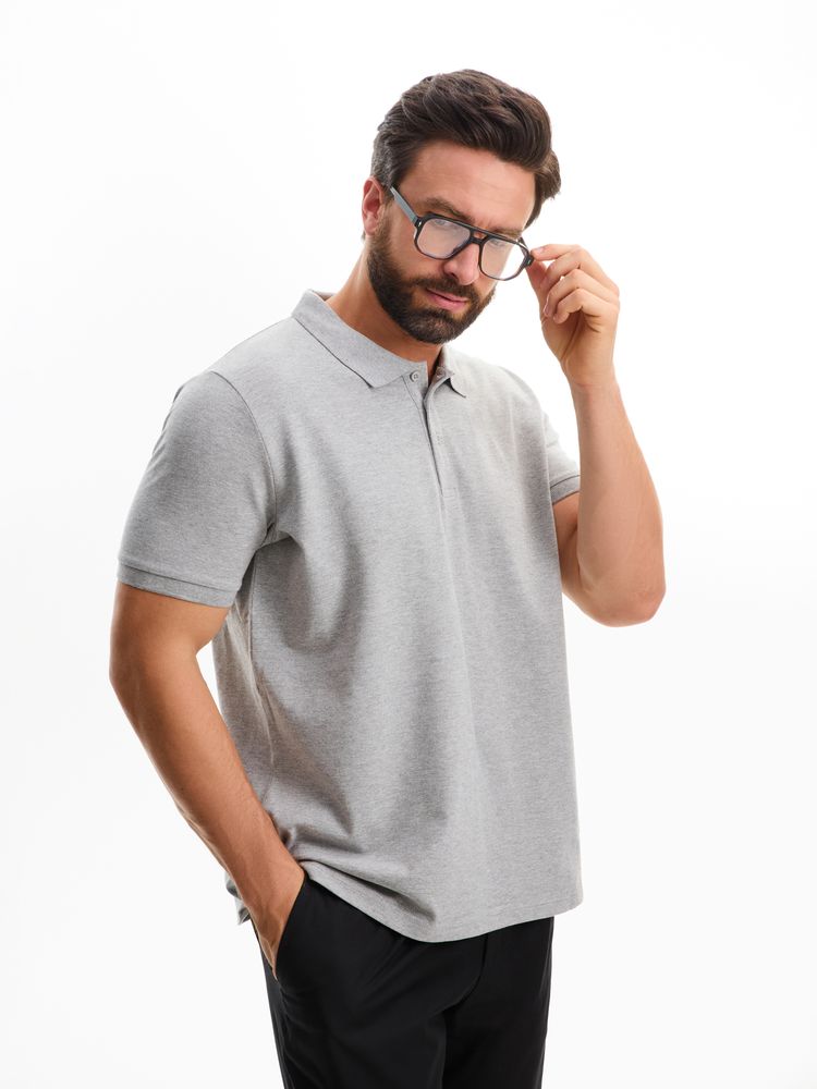 Рубашка поло мужская Phoenix Men серый меланж, размер XL