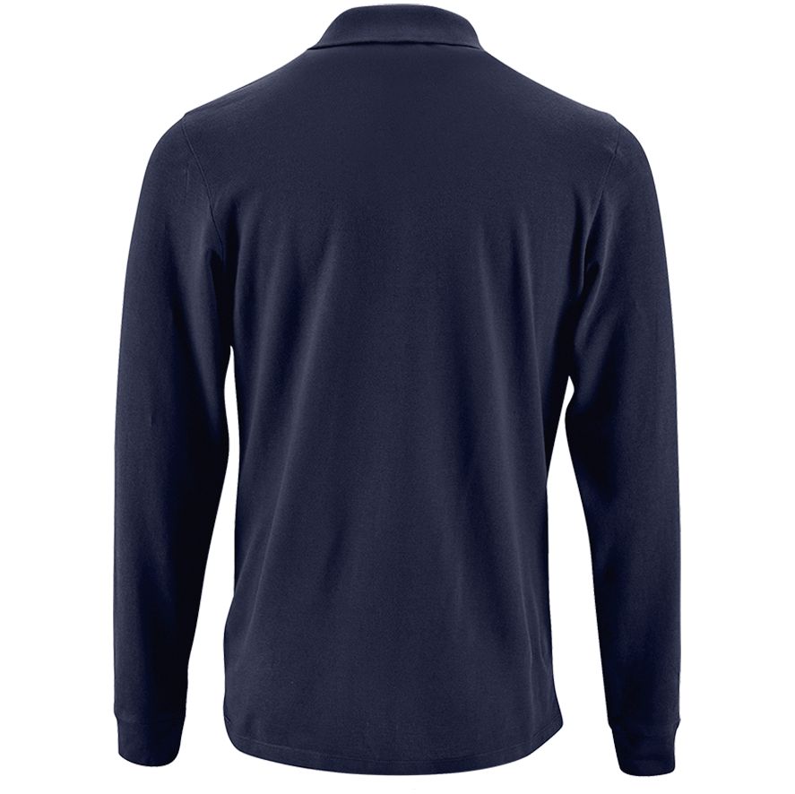 Рубашка поло мужская с длинным рукавом Perfect LSL Men темно-синяя, размер 3XL