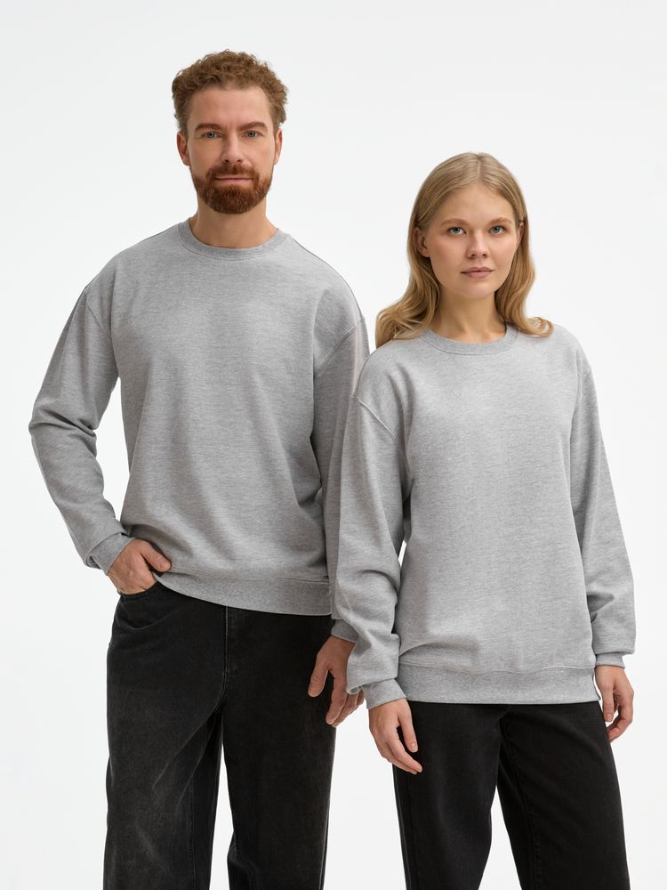 Свитшот унисекс Columbia, серый меланж, размер XXL