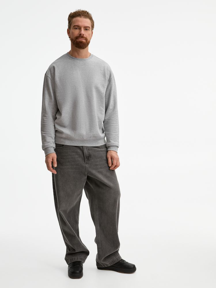 Свитшот унисекс Columbia, серый меланж, размер XXL