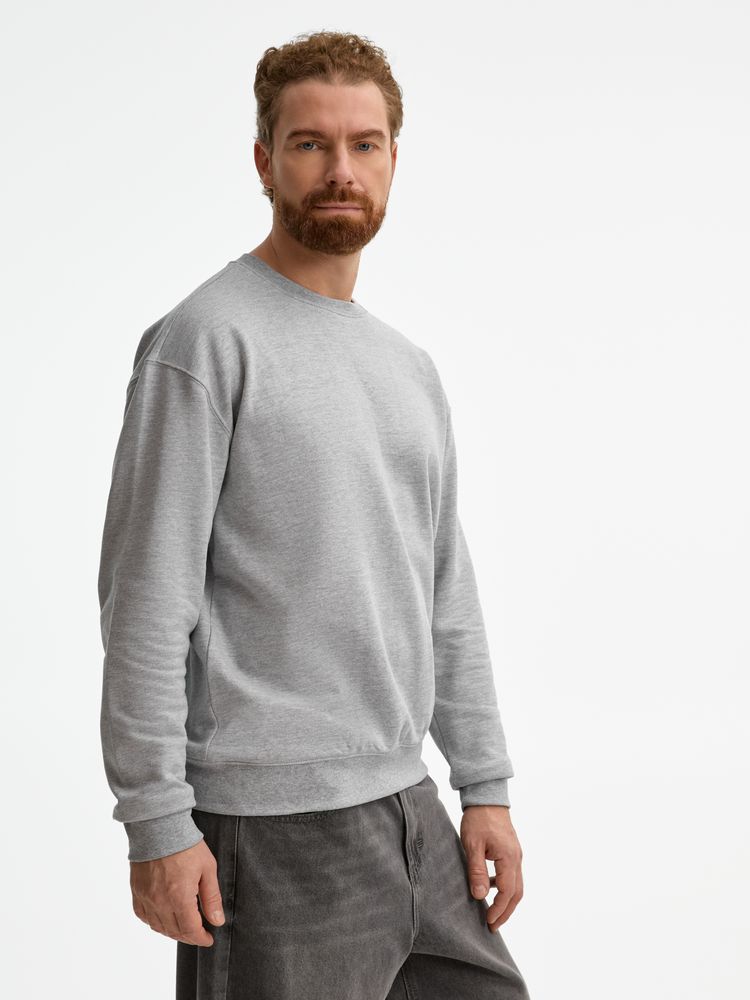 Свитшот унисекс Columbia, серый меланж, размер XXL