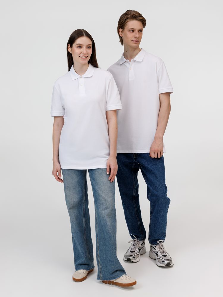 Рубашка поло унисекс Pacific, белая, размер L