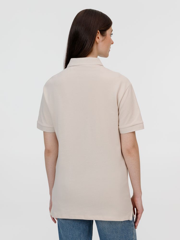 Рубашка поло унисекс Pacific, бежевая (льняная), размер S