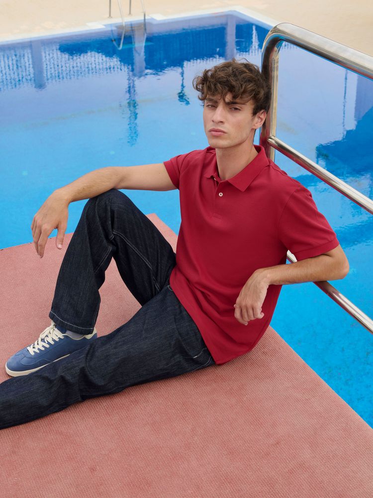 Рубашка поло унисекс Pacific, красная, размер L