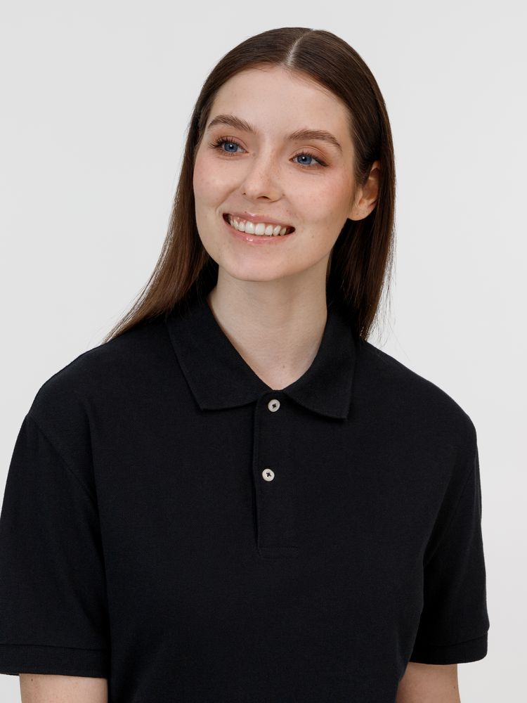 Рубашка поло унисекс Pacific, черная, размер 5XL