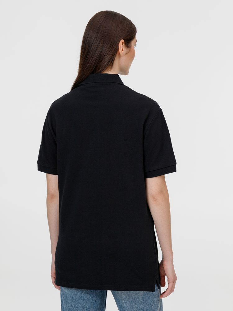 Рубашка поло унисекс Pacific, черная, размер 5XL