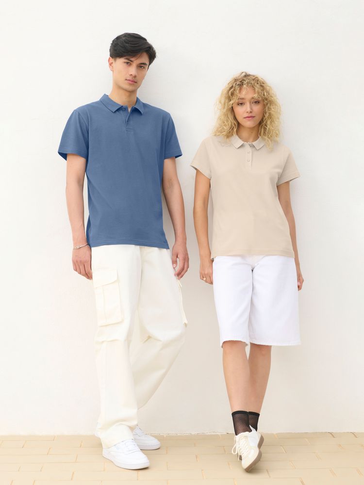 Рубашка поло женская Pacific Women, синяя (джинс), размер L