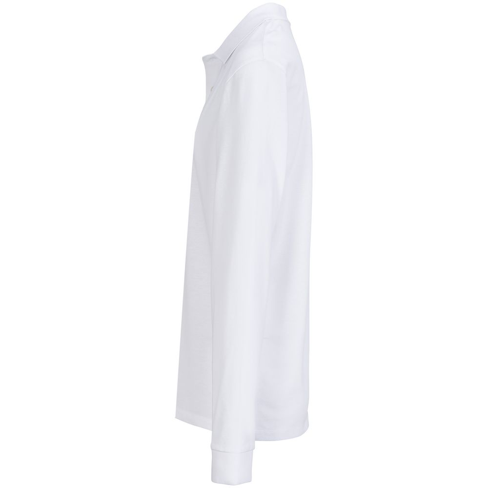 Рубашка поло унисекс с длинным рукавом Pacific LSL, белая, размер 4XL