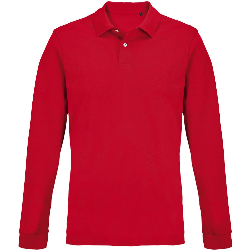 Рубашка поло унисекс с длинным рукавом Pacific LSL, красная, размер 5XL
