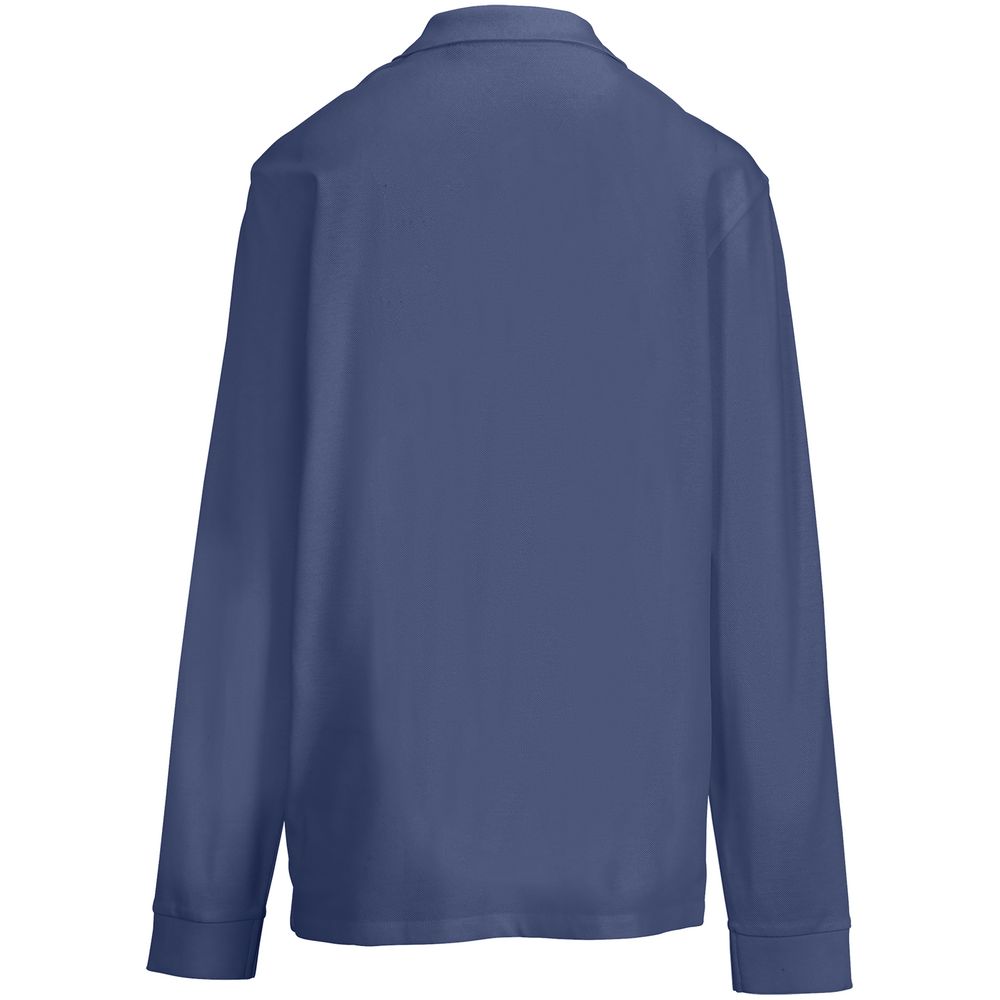Рубашка поло унисекс с длинным рукавом Pacific LSL, синяя (джинс), размер XXL