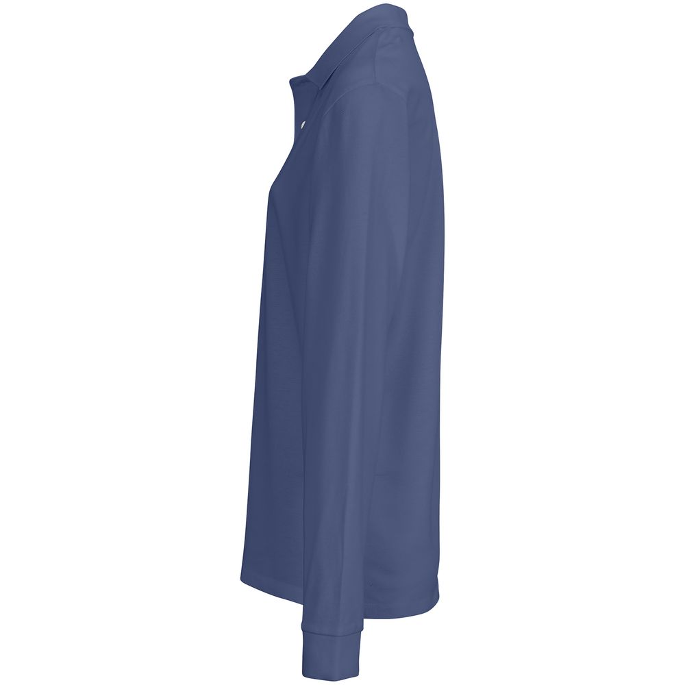 Рубашка поло унисекс с длинным рукавом Pacific LSL, синяя (джинс), размер XXL