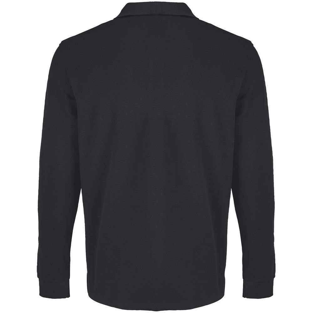 Рубашка поло унисекс с длинным рукавом Pacific LSL, черная, размер XS