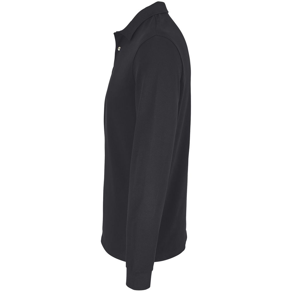 Рубашка поло унисекс с длинным рукавом Pacific LSL, черная, размер XS