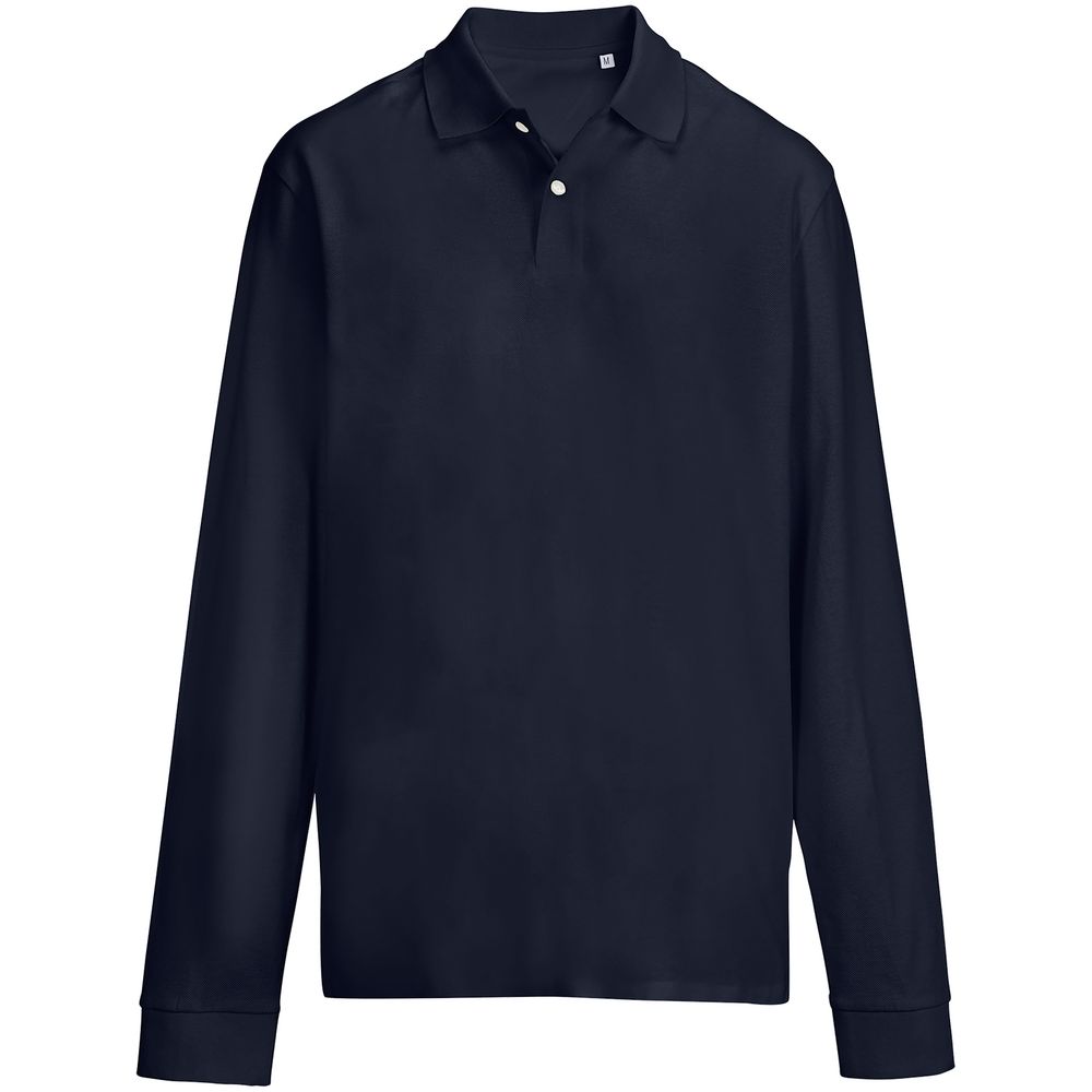 Рубашка поло унисекс с длинным рукавом Pacific LSL, кобальт (темно-синяя), размер S