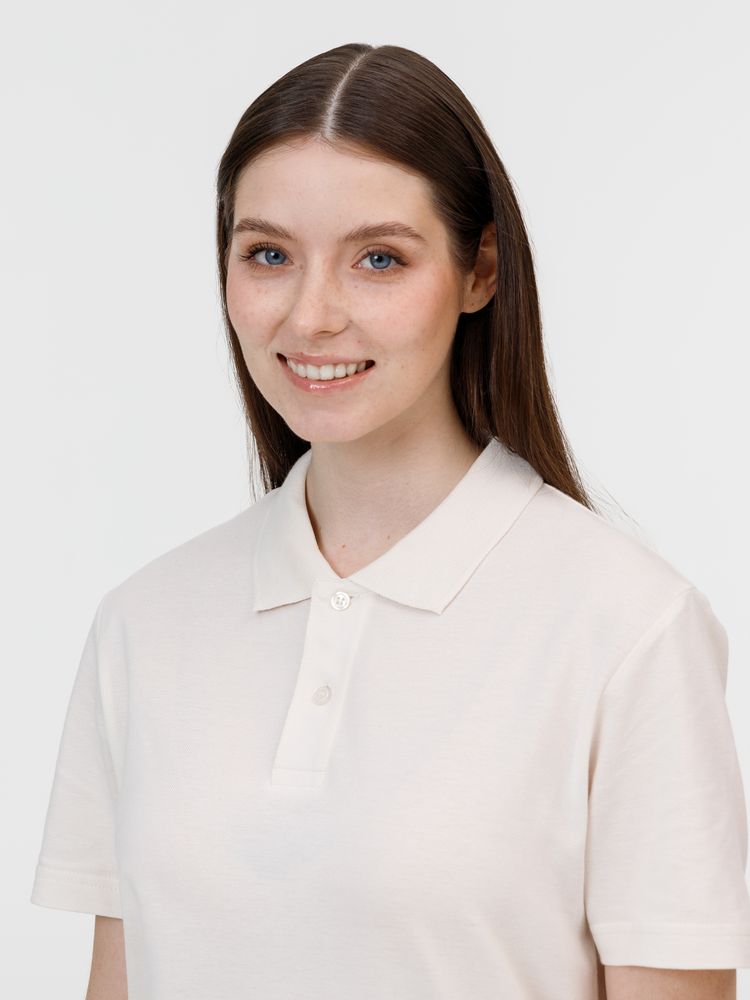 Рубашка поло унисекс Pulse, молочно-белая, размер M